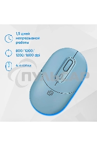 Комплект клавиатура + мышь Оклик S265W клав:голубой мышь:голубой USB беспроводная Bluetooth/Радио Multimedia (1938927)