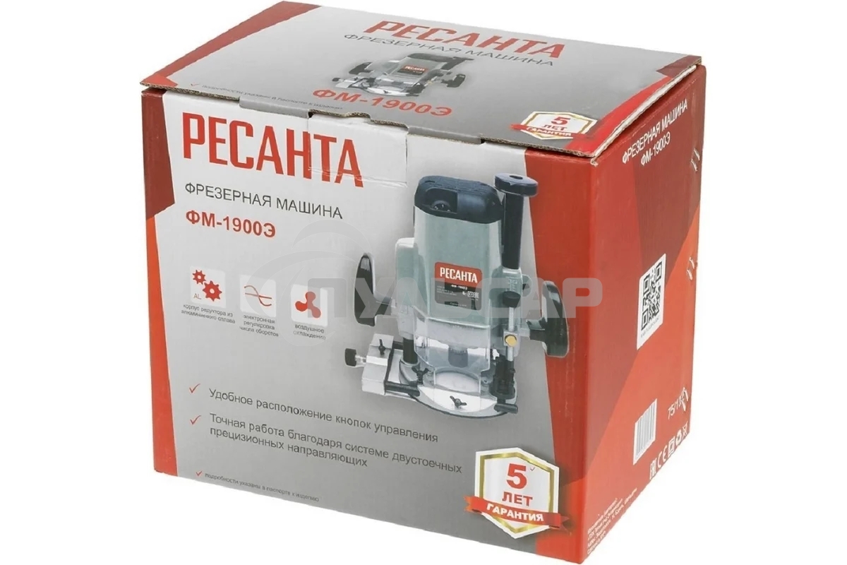 Фрезер Ресанта ФМ-1900Э 1900Вт 23000об/мин макс.ход:50мм