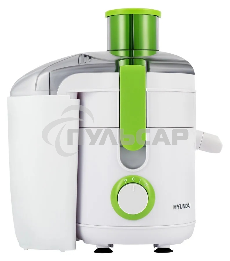 Соковыжималка центробежная Hyundai HY-JE1615 500Вт рез.сок.:400мл. белый/зеленый