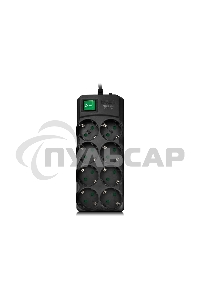 Сетевой фильтр SVEN SF-08E-16 (1,8 м 8 розеток с защитными шторками,16А) черный, цветная коробка