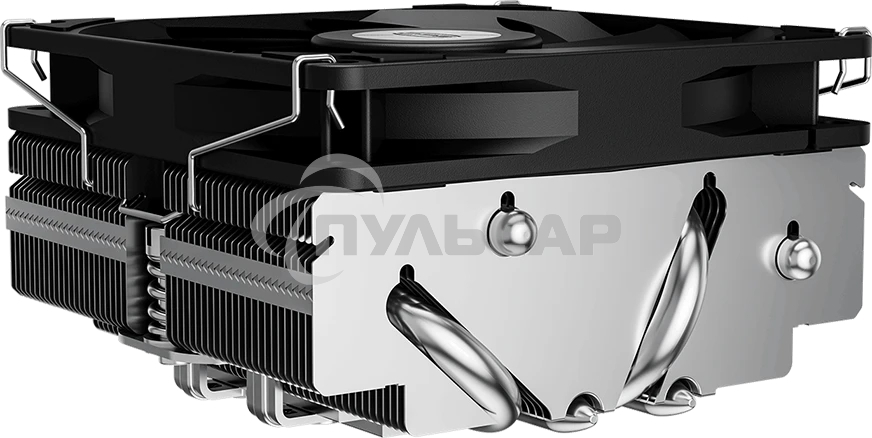 Кулер для процессора PCCooler RC400-53 (125W, 4-pin PWM, 53.5мм, Al/Cu, 4x6мм, 1x92мм, 43CFM, 31.2dBA, 2700RPM, S: 1851/1700/1200/20XX/115X, AM5/AM4, silver, black)