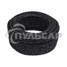 Провод ретро Bironi B1-435-73-50 3х2.5 матовый черный (уп. 50 м)