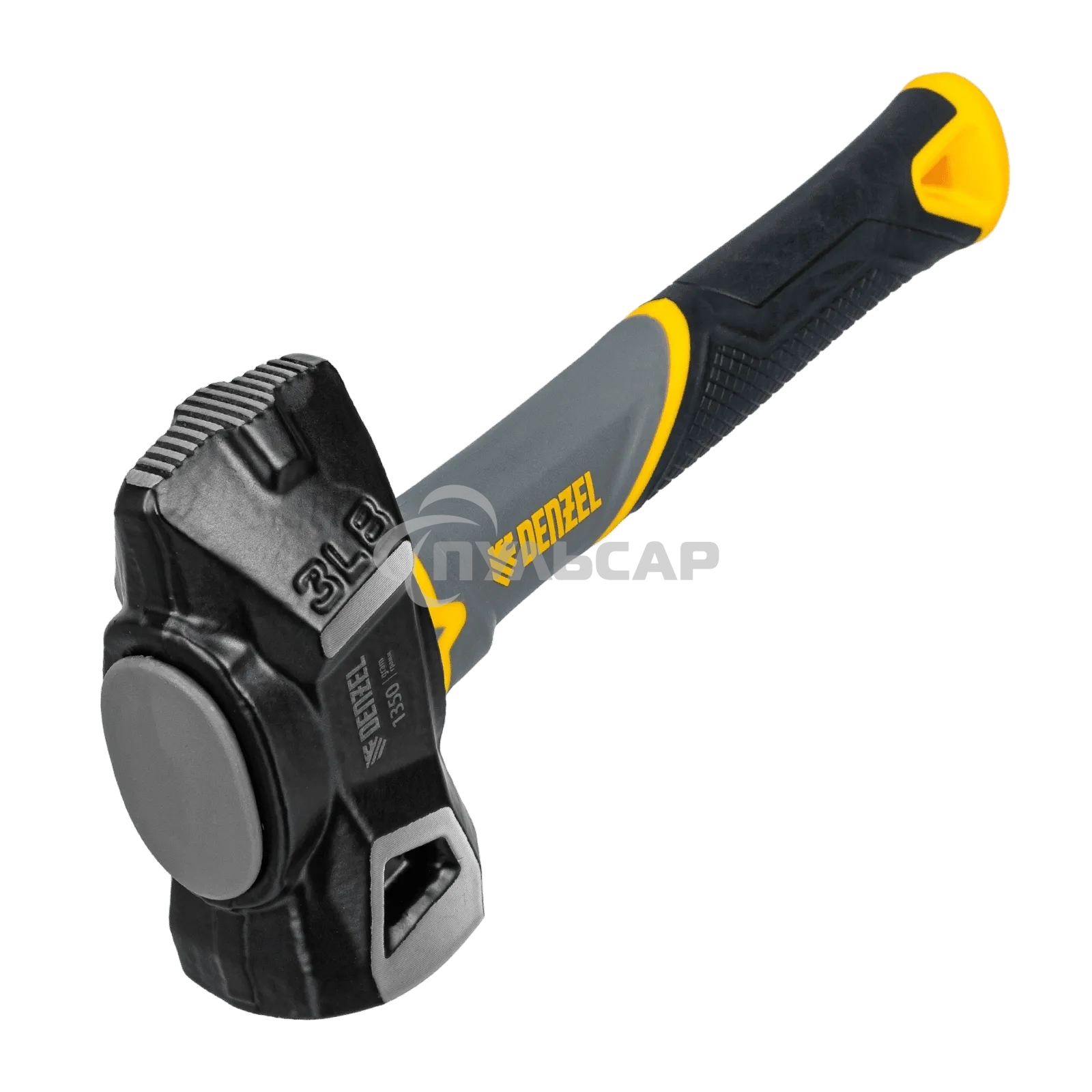 Кувалда с клиновидным бойком Denzel 1,35 кг, фибергласовая рукоятка c TPR