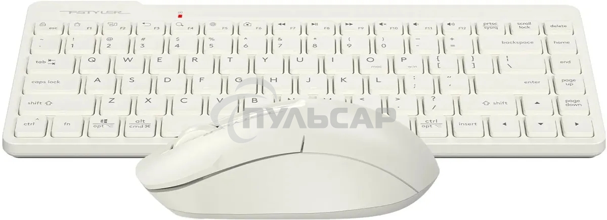 Комплект клавиатура + мышь A4Tech Fstyler FG2200 Air2 клав:бежевый мышь:бежевый USB беспроводная slim