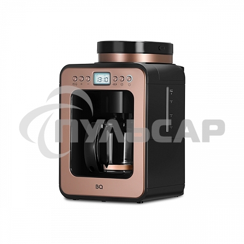 Кофеварка капельная BQ CM7001 Rose Gold-Black со встроенной кофемолкой, исп. кофе - молотый/зерновой, 0.6 л, 600 Вт.