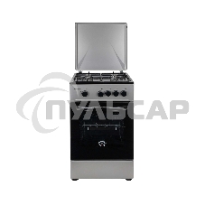 Плита газовая Kraft KF-FSK5301GS серый, конфорок 4 газовых, духовка 58 л, 50 см x 85.5 см x 55.6 см