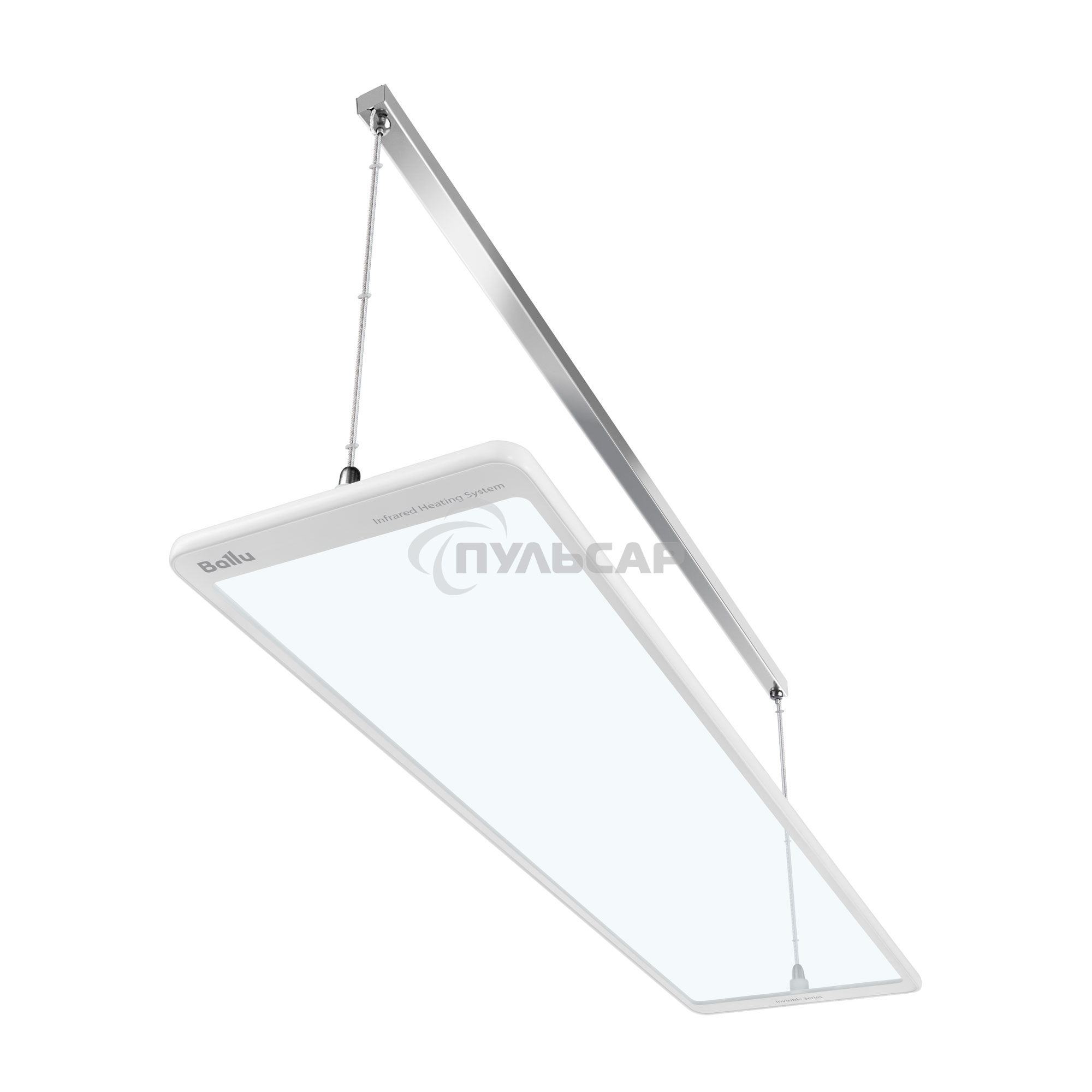Комплект обогреватель инфракрасный Ballu BIH-GTW-0.5 + BMT-1 белый, 500 Вт, 10 м2, термостат