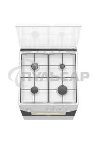 Плита газовая Darina 1D GM141 007 W белый, конфорок 4 шт, духовка 50 л, 60 см x 85 см x 60 см