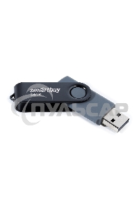 Флешка USB 2.0 Smartbuy 64 Gb, Twist черный
