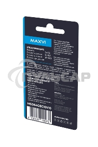 Карта памяти Maxvi microSDXC 64GB, class 10, UHS-I (1), V10