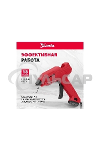 Клеевой пистолет Matrix 11 мм, 40 (100) Вт, 18 г/мин, выключатель и индикатор напряжения