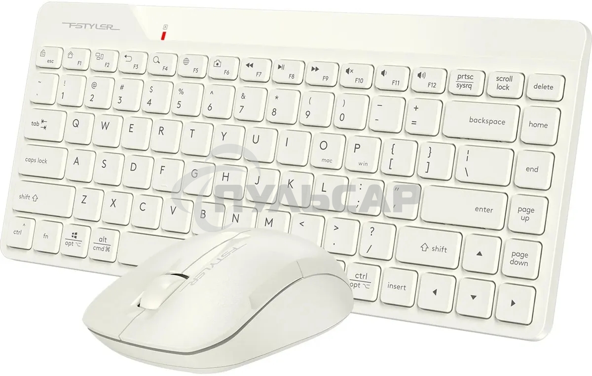 Комплект клавиатура + мышь A4Tech Fstyler FG2200 Air2 клав:бежевый мышь:бежевый USB беспроводная slim