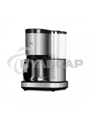 Кофеварка капельная BQ CM7002 Steel-Black со встроенной кофемолкой, исп. кофе - молотый/зерновой, 1.25 л, 800 Вт.