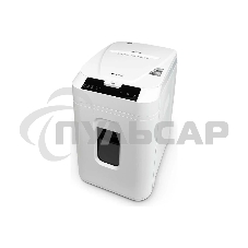 Шредер Heleos АП40-5 белый с автоподачей (секр.P-5) фрагменты 180лист. 37лтр. скрепки скобы пл.карты