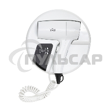 Фен для волос настенный Puff 1202B, белый, с доп. розеткой