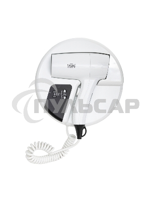 Фен для волос настенный Puff 1202B, белый, с доп. розеткой