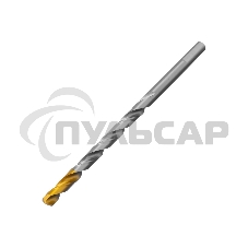 Сверло спиральное по металлу Denzel 7,5 х 156 мм, Р6М5, Golden Tip, удлиненное