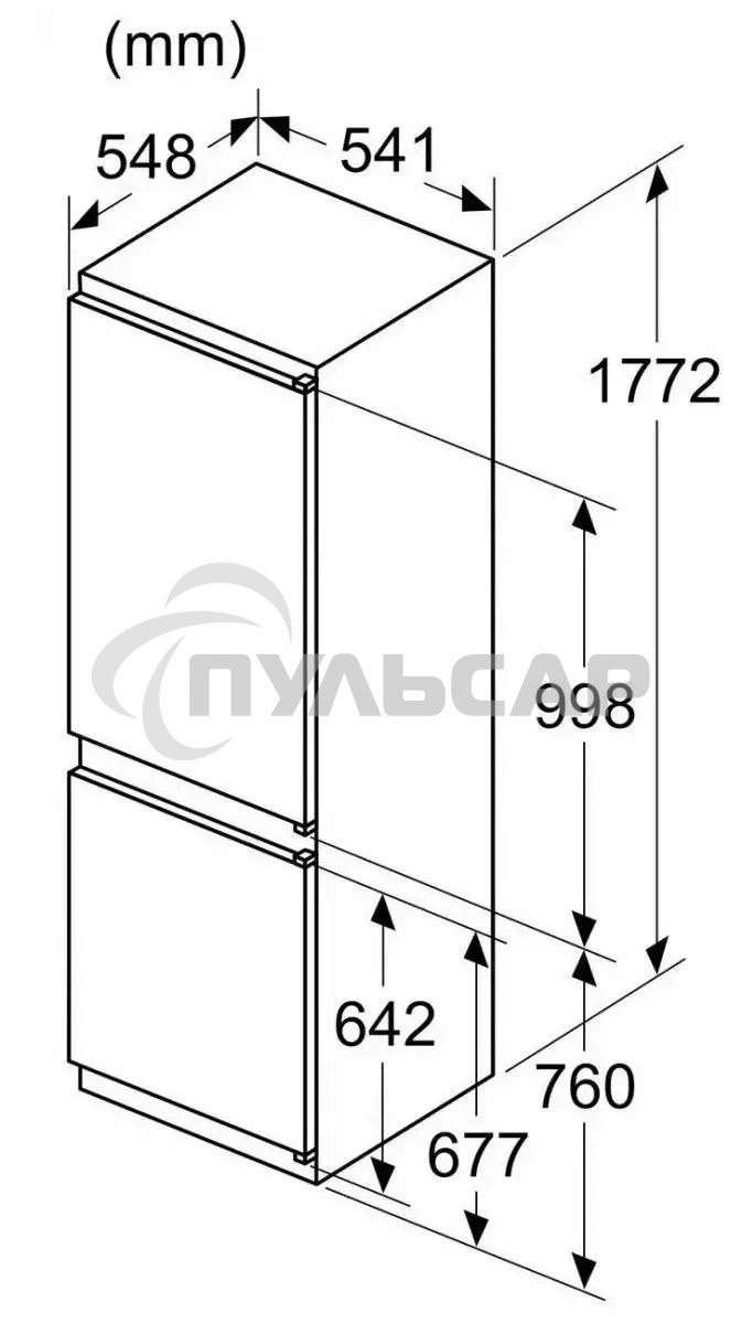 Холодильник Bosch KIN86NSE0 2-хкамерн. белый