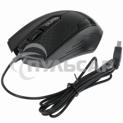 Мышь проводная Qumo Office M14 черный, 1000 dpi, USB, кнопки - 3
