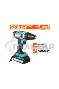 Дрель-шуруповерт Sturm CD3618, Аккумуляторная, 18В, 2 АКБ, Кейс
