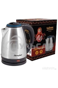 Чайник электрический Матрена MA-001 1,8 л, сталь,цвет крышки голубой (005456)