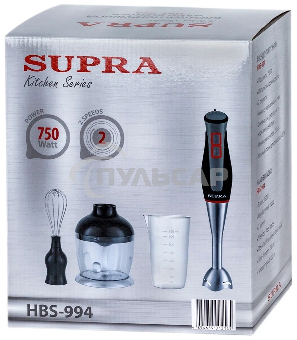 Блендер погружной SUPRA HBS-994, 750 Вт, черный