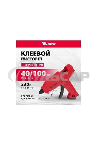 Клеевой пистолет Matrix 11 мм, 40 (100) Вт, 18 г/мин, выключатель и индикатор напряжения