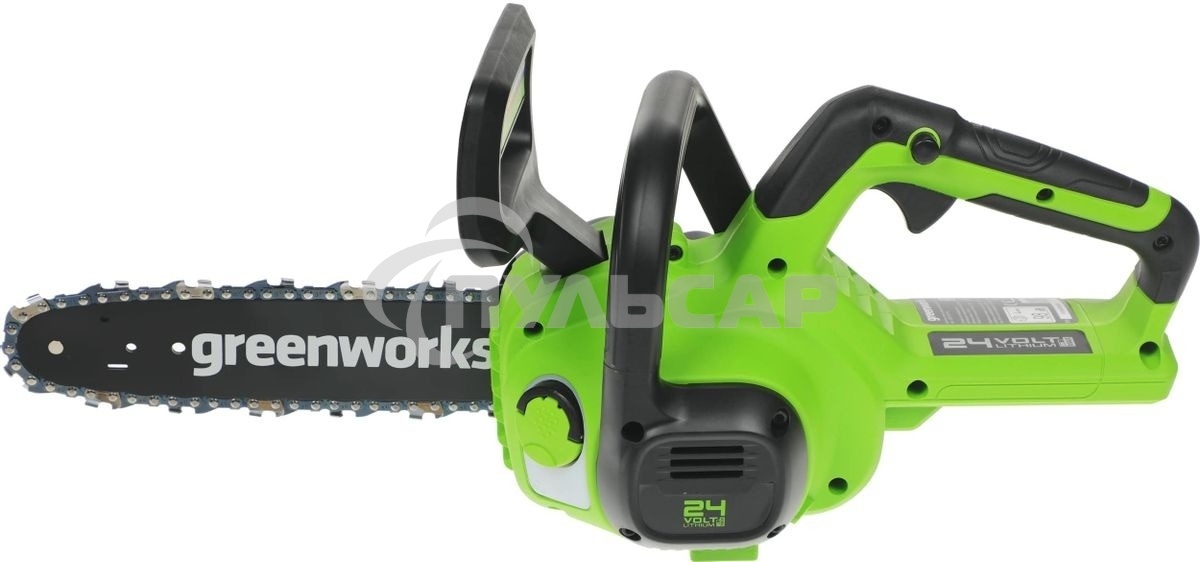 Цепная пила аккумуляторная GreenWorks G24CS25K4, 24V, 25см, c АКБ 4А·ч и ЗУ (2007707UB)