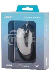 Мышь проводная Acer OMW123 черный, 6400 dpi, USB, кнопки - 8