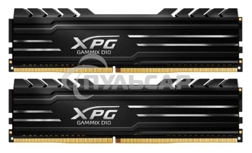 Оперативная память XPG Gaммix D10, DDR4, 16Gb (2x8Gb), 3200MHz, CL16, UDIMM, с радиатором, черный