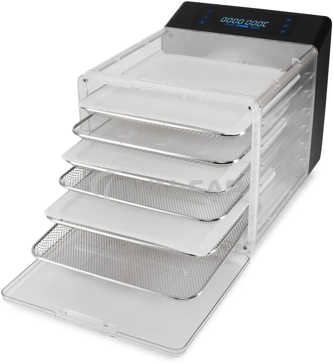 Сушка для фруктов и овощей Hyundai HYFD-8800 12под. 600Вт черный