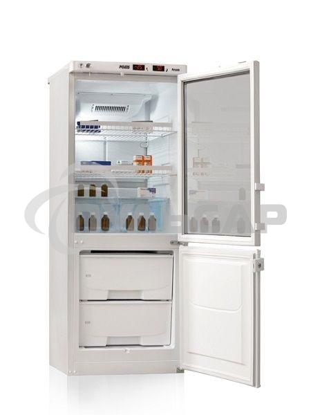 Холодильник комбинированный лабораторный Pozis ХЛ-250-1 тониров. стекло двухкамерный 170/80 л морозилка снизу