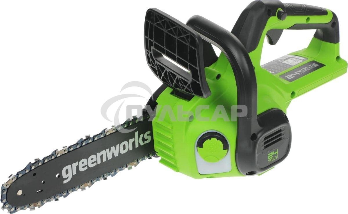 Цепная пила аккумуляторная GreenWorks G24CS25K4, 24V, 25см, c АКБ 4А·ч и ЗУ (2007707UB)