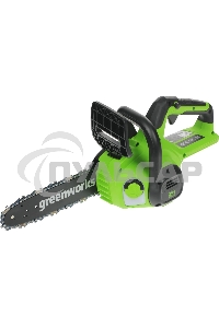 Цепная пила аккумуляторная GreenWorks G24CS25K4, 24V, 25см, c АКБ 4А·ч и ЗУ (2007707UB)