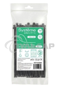 Стяжка кабельная SE IMT15036B 150х3.6 черный (уп.100 шт)