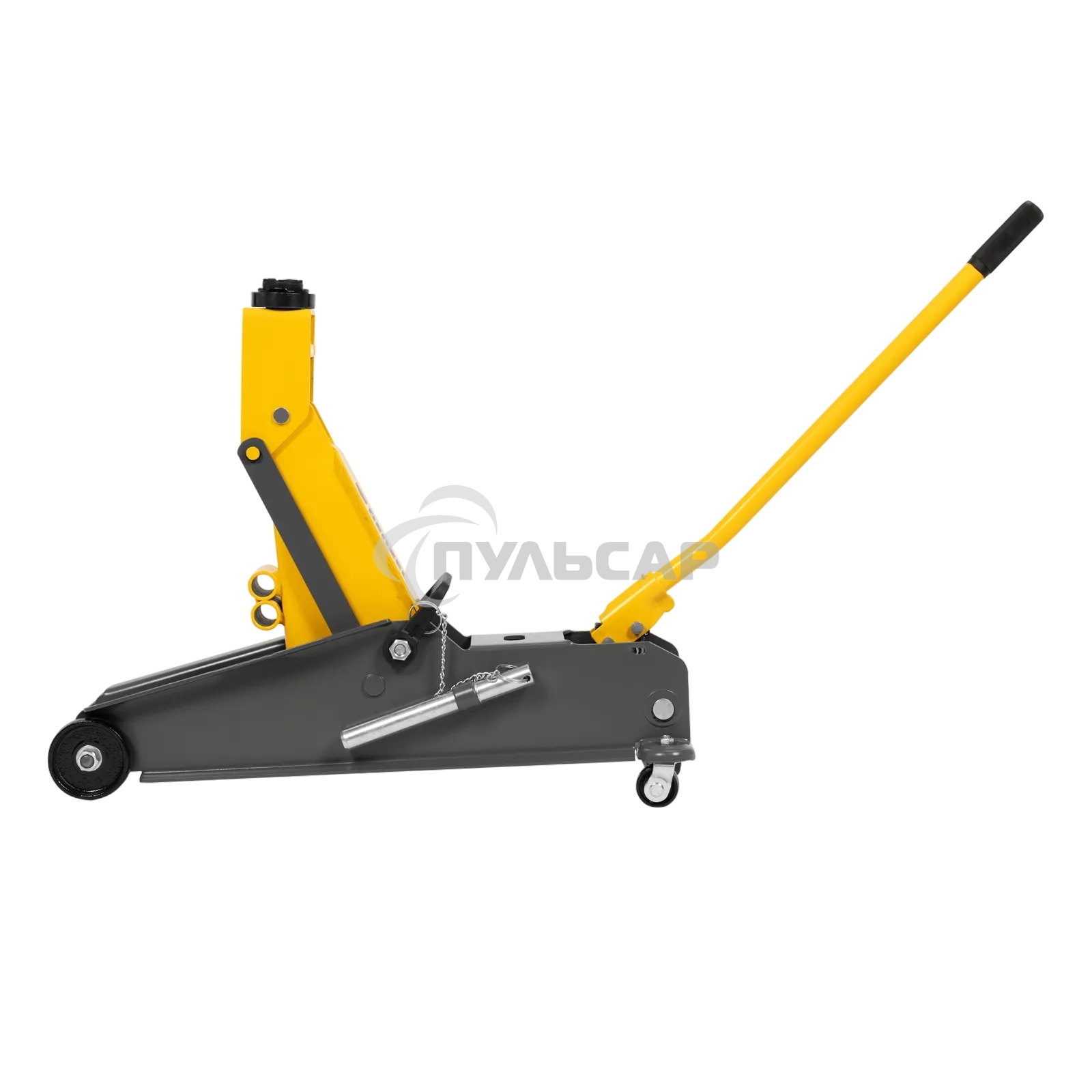Домкрат гидравлический подкатной с фиксатором Denzel 3 т, 190-532 мм, SUV