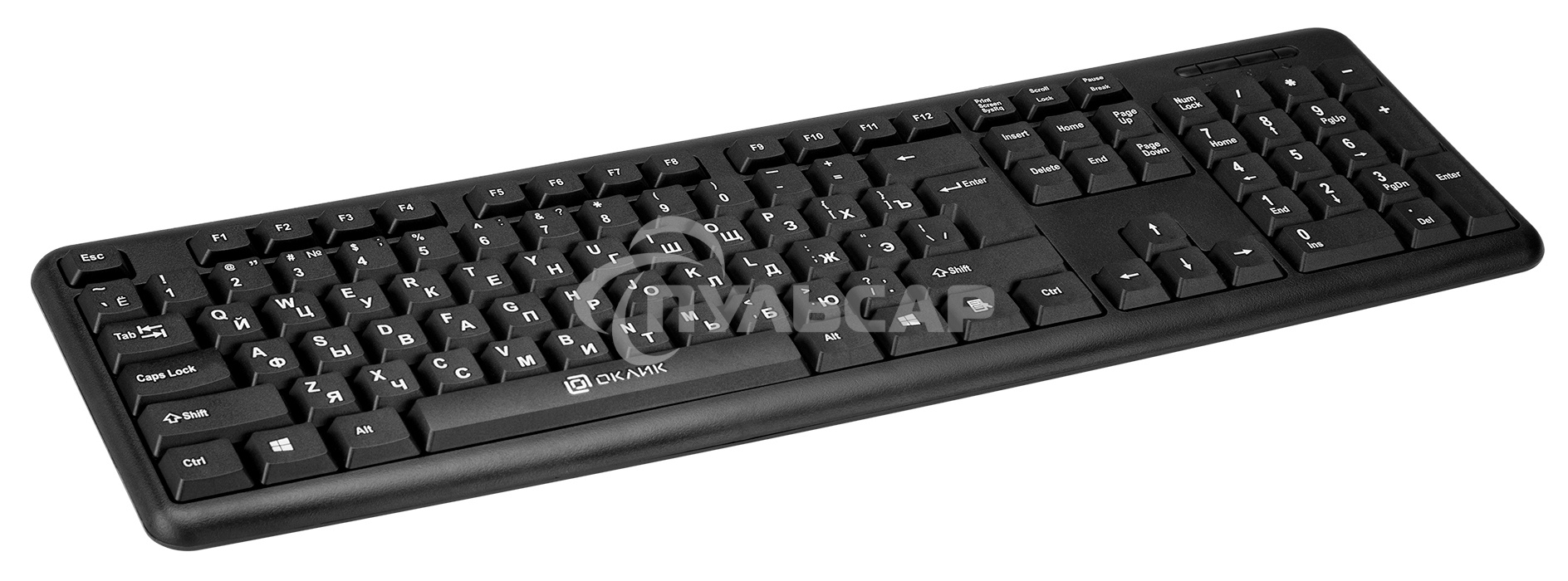 Клавиатура проводная Oklick 180M, PS/2, черный