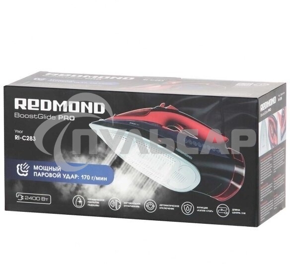 Утюг Redmond RI-C283 2400Вт красный/черный