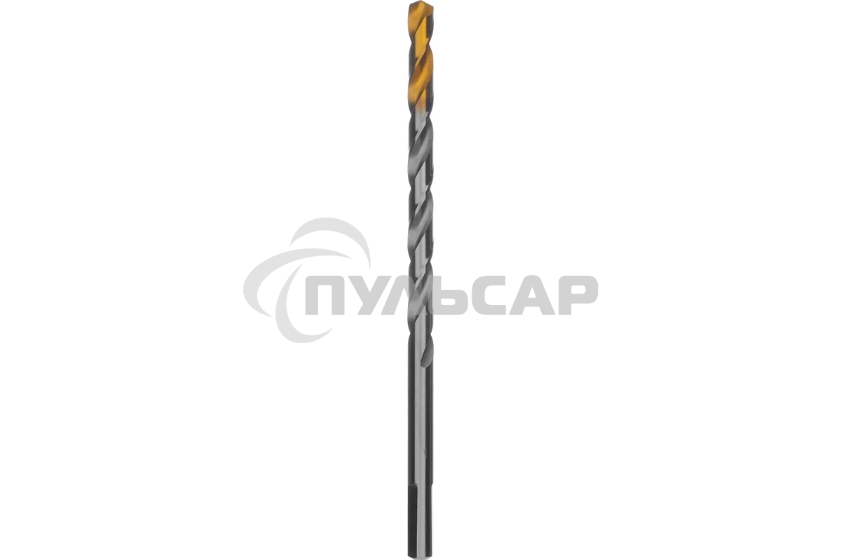 Сверло спиральное по металлу Denzel 7,5 х 156 мм, Р6М5, Golden Tip, удлиненное