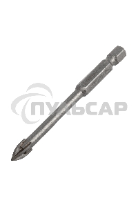 Сверло по керамической плитке Denzel 6 мм, крестовая пластина, 6-гр. хвостовик