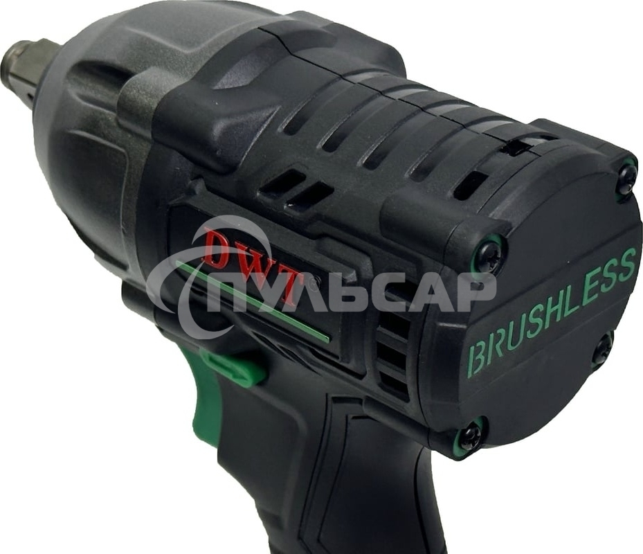 Гайковерт ударный аккумуляторный DWT ABWP-20 HDN-4C2 BMC /20В/500 Нм/2400 об.в мин/3000 уд.в мин/M12-M28/бесщеточный мотор/LED-подсветка/2 АКБ, 4 А·ч/ЗУ/кейс/черный (ABWP-20 HDN-4C2 BMC)