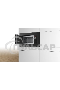 Микроволновая печь встраиваемая Bosch BFL623MB3 черный, 20 л, 800 Вт, переключатели - поворотный механизм/сенсор