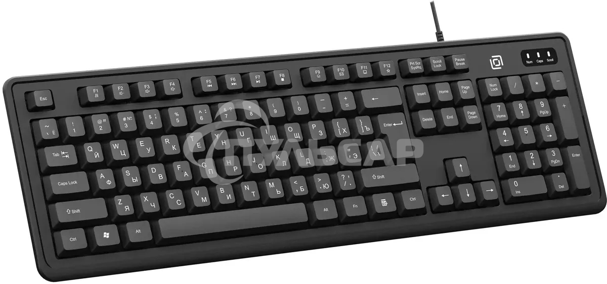 Клавиатура проводная Oklick K175 черный USB Multimedia