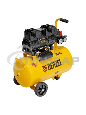 Компрессор безмасл. малошумный Denzel DLP-950/24, 950 Вт, 24 л, 2850 об/мин, 170 л/мин