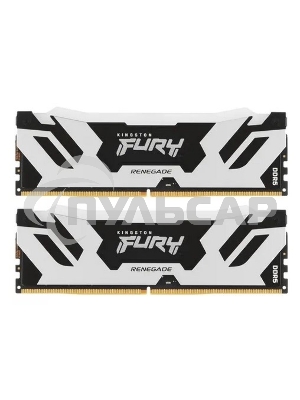 Оперативная память Kingston Fury Renegade, DDR5, 96Gb (2x48Gb), 6000MHz, CL32, DIMM, с радиаторами, cеребристый/черный