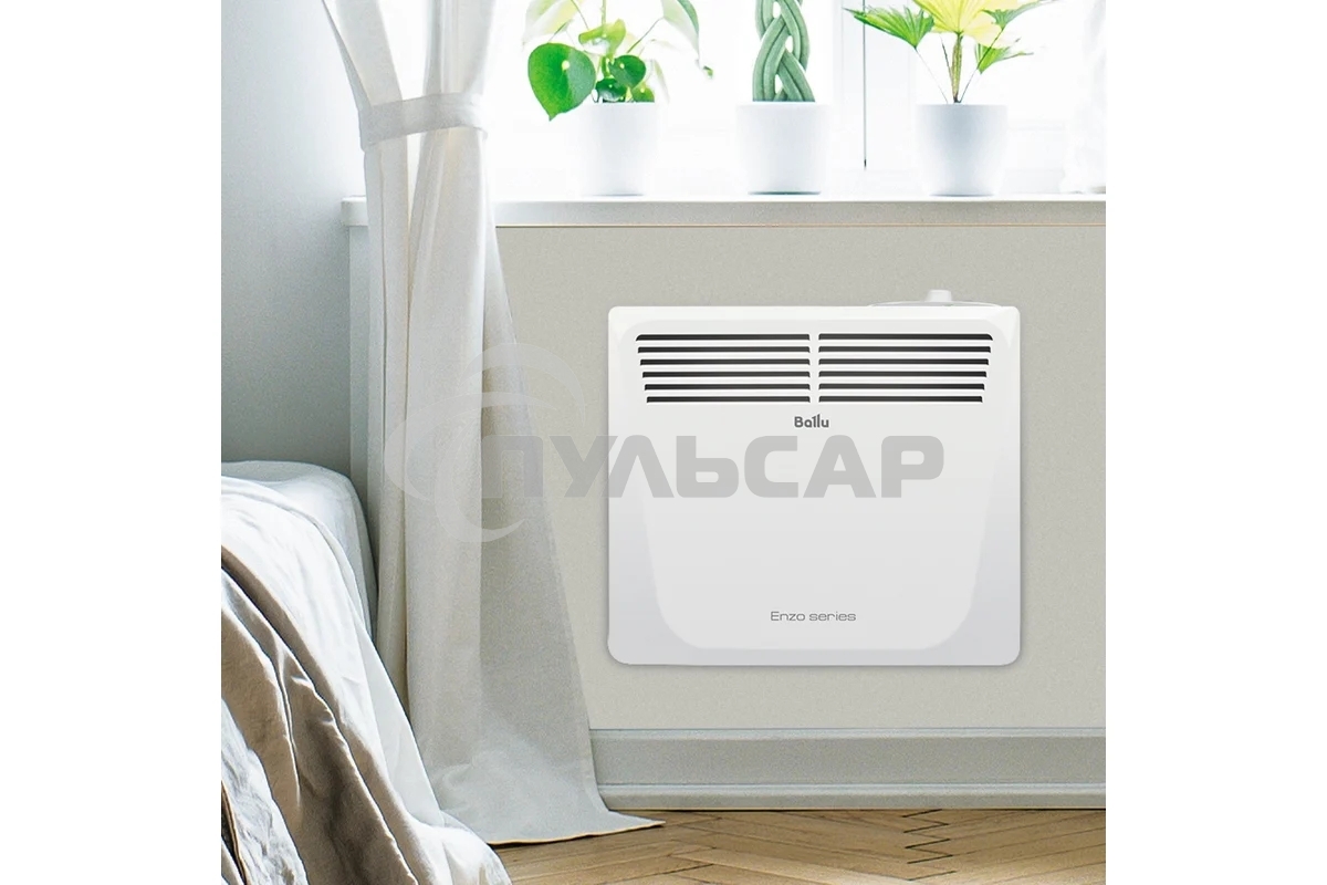 Конвектор Ballu Enzo BEC/EZMR-1500 белый, 1500 Вт, 20 м2, термостат