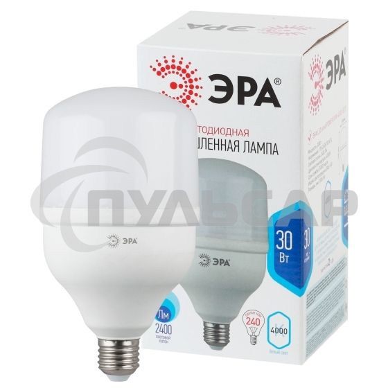 Лампа светодиодная ЭРА Б0027003 STD LED POWER T100-30W-4000-E27