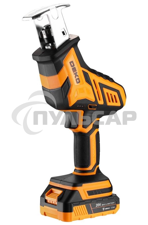 Сабельная пила аккумуляторная DEKO DKRS20-Li, 20В, 1x3.0А·ч