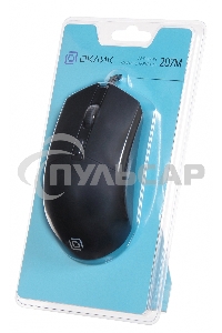 Мышь проводная Oklick 207M черный, 2400 dpi, USB, кнопки - 4