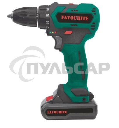 Дрель-шуруповерт FAVOURITE DC 14NB, Аккумуляторная, 14В, 2 АКБ, Кейс